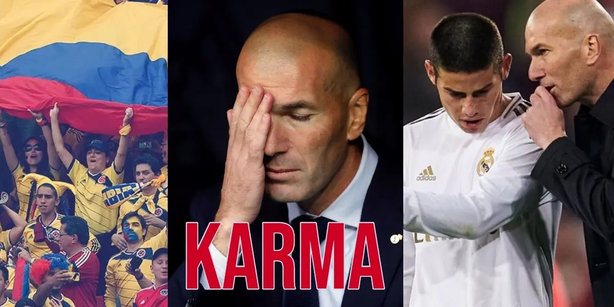 El entrenador francés truncó la carrera de James Rodríguez en Real Madrid