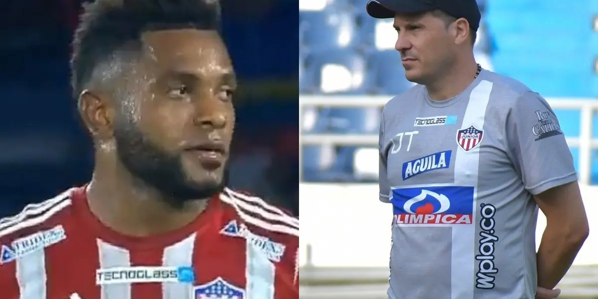 El entrenador de Junior habló el atacante del cuadro tiburón