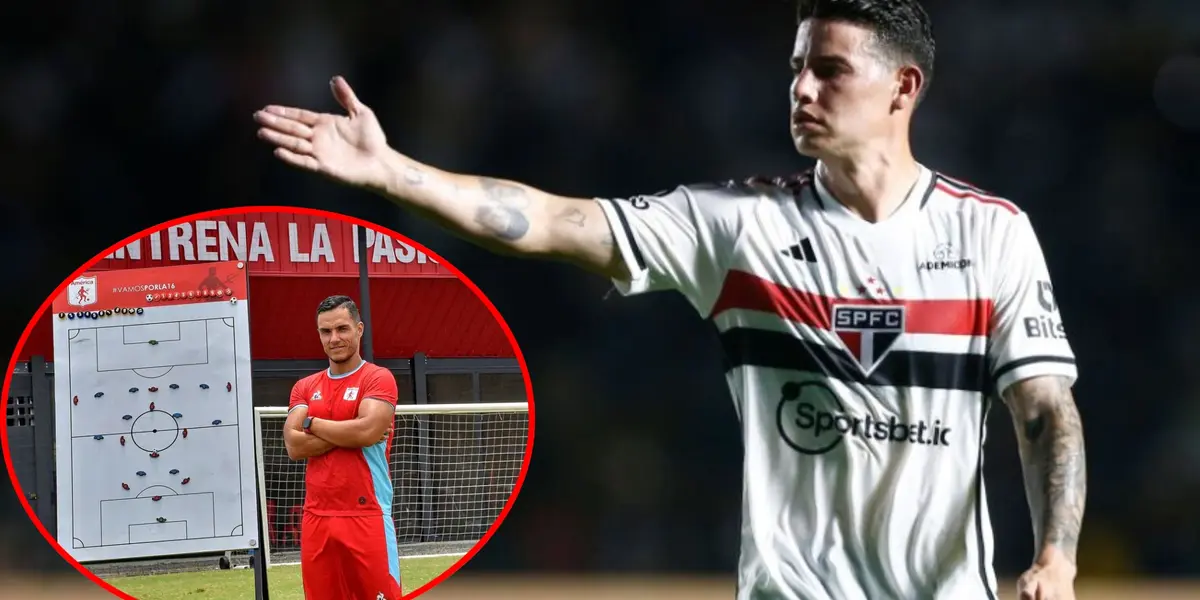 El entrenador no tiene trabajo y ahora reveló cuál sería el equipo ideal para el 10 de Colombia (Fotos: Noticias Caracol, El País)