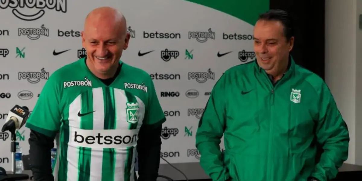 El entrenador uruguayo fue presentado oficialmente en Nacional (Foto tomada de El Colombiano)