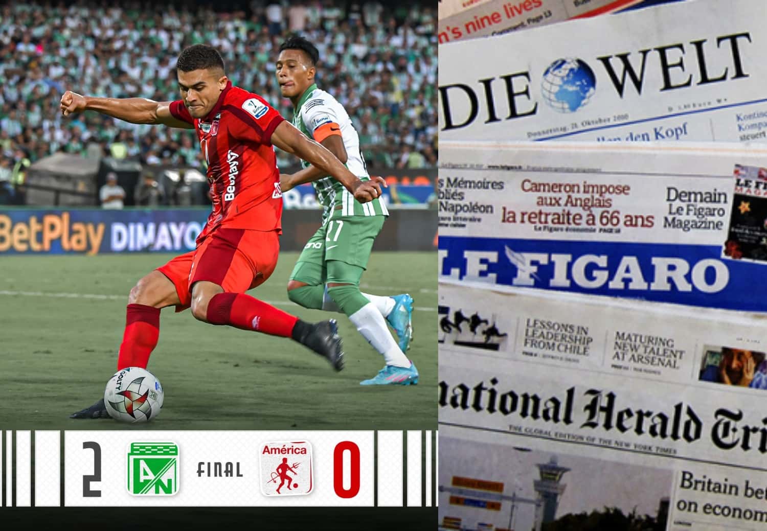 El equipo verdolaga sigue imparable en el torneo colombiano, su nueva víctima fue el América de Cali, hecho que no dejaron pasar los principales medios nacionales.