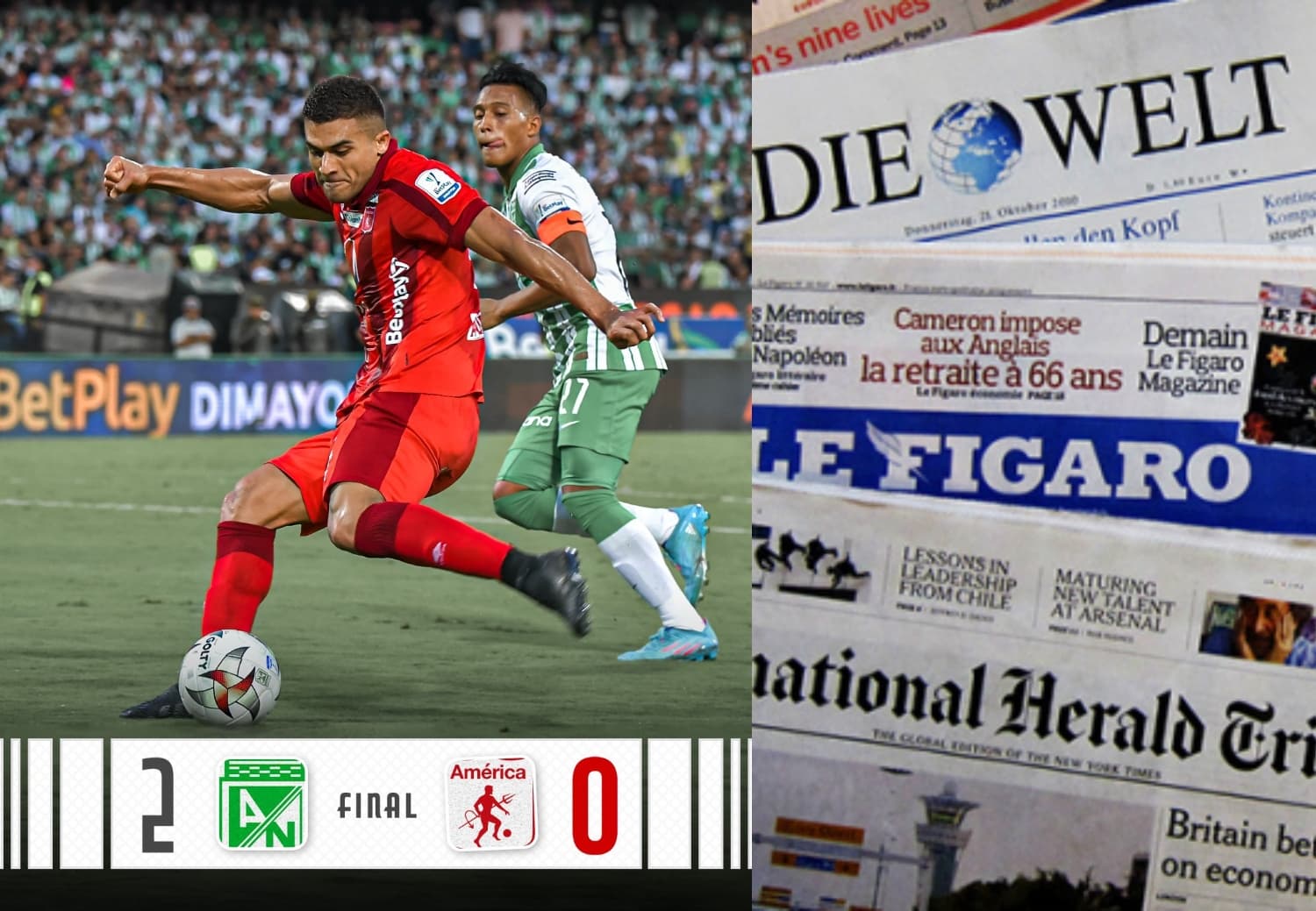 El equipo verdolaga sigue imparable en el torneo colombiano, su nueva víctima fue el América de Cali, hecho que no dejaron pasar los principales medios nacionales.