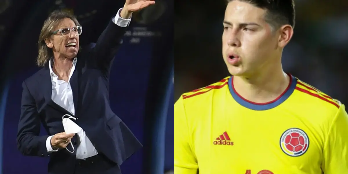 El estratega Ricardo Gareca tiene conceptos muy arraigados con respecto a los jugadores y si llegase a Colombia podría no contar con James por una razón.