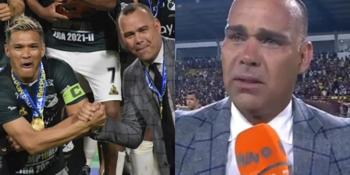 El estratega venezolano no aguantó la felicidad de ser campeón por primera vez en su carrera de entrenador, estalló en llantos frente a las cámaras y dijo lo que sentía sin ningún tipo de miedo.