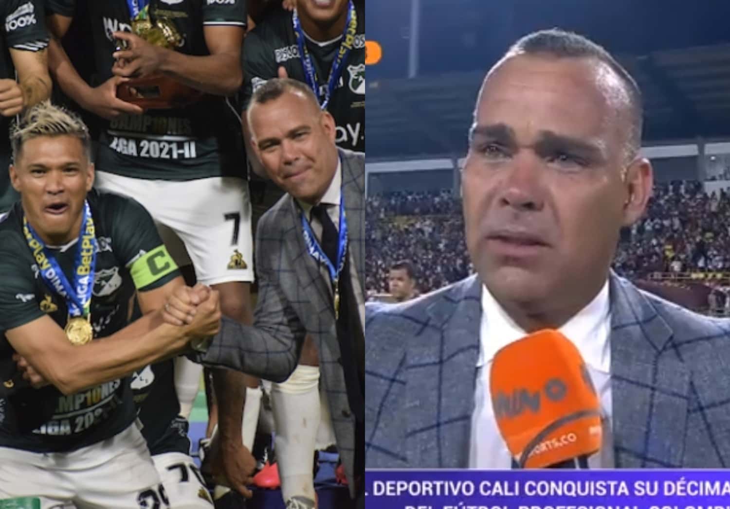 El estratega venezolano no aguantó la felicidad de ser campeón por primera vez en su carrera de entrenador, estalló en llantos frente a las cámaras y dijo lo que sentía sin ningún tipo de miedo.
