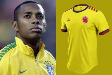 El ex astro brasileño está desaparecido por problemas legales y un jugador colombiano intercambió camiseta con él en Italia. 