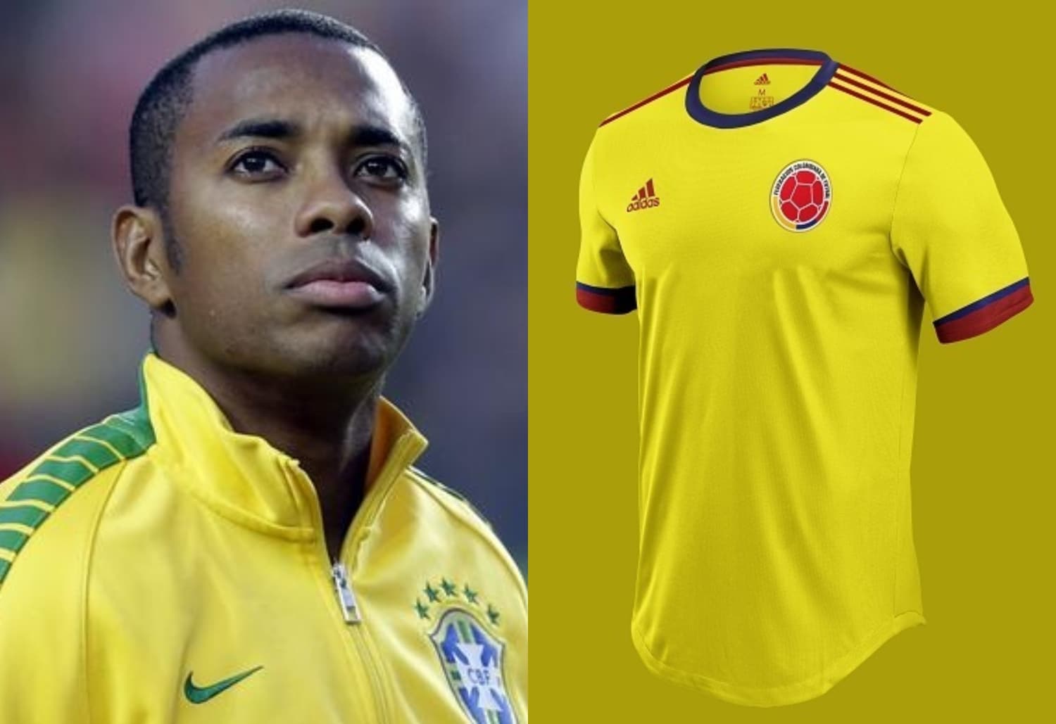 El ex astro brasileño está desaparecido por problemas legales y un jugador colombiano intercambió camiseta con él en Italia.