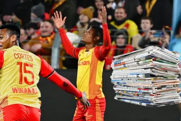 El exjugador de Millonarios marcó con la camiseta de Lens en la liga de Francia