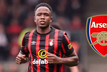 El extremo colombiano, Luis Sinisterra, tuvo una baja calificación en el partido contra el Arsenal.
