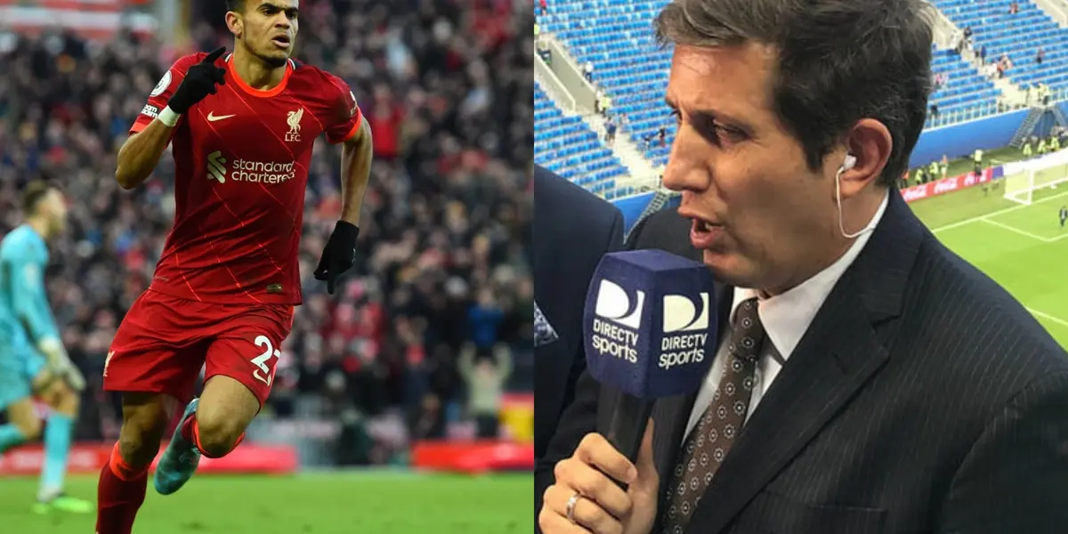El famoso periodista argetino Juan Pablo Varsky reseñó el primer gol de Luis Díaz con el Liverpool en Inglaterra.