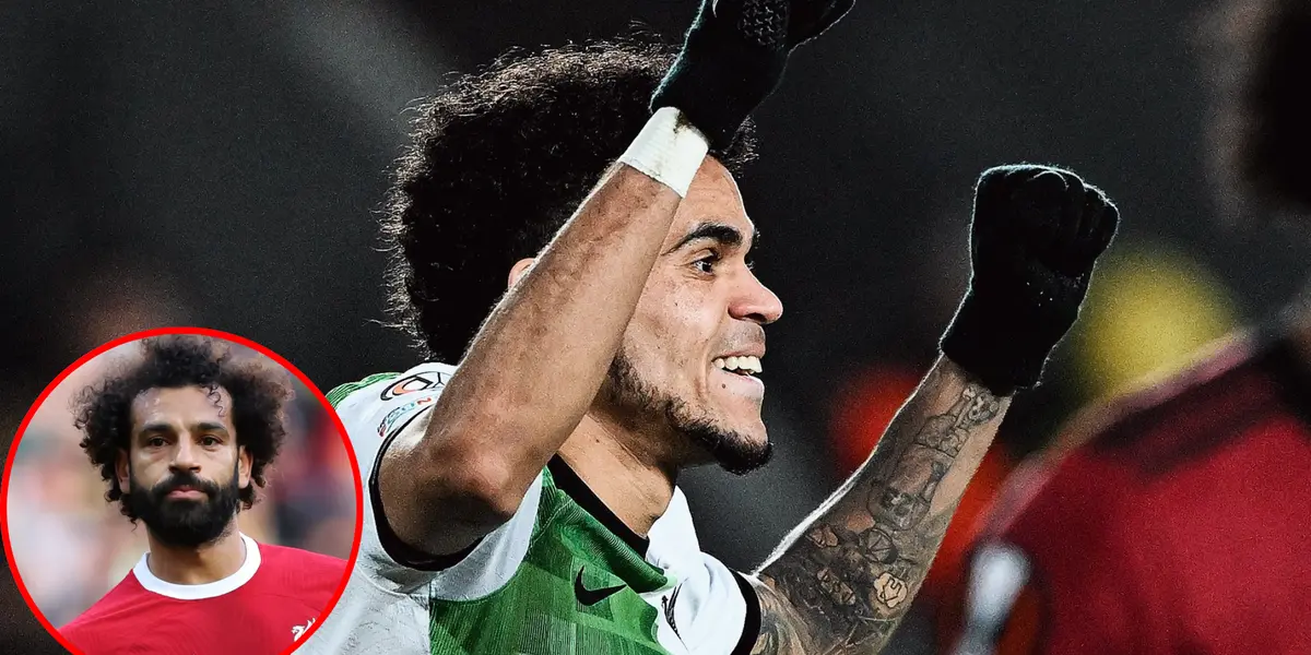 El frío gesto de Salah tras ingresar por Luis Díaz en Liverpool vs Sparta Praga 