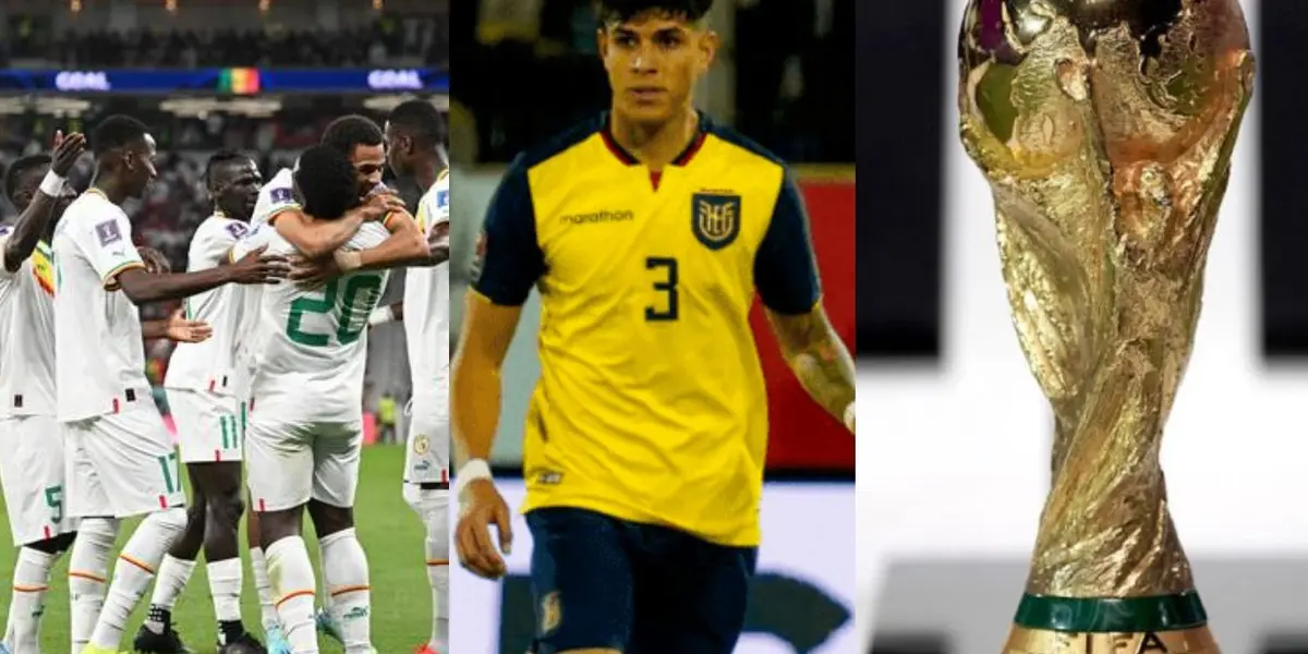 El futbolista Piero Hincapié de la Selección de Ecuador se vio involucrado en una polémica jugada a favor de Senegal