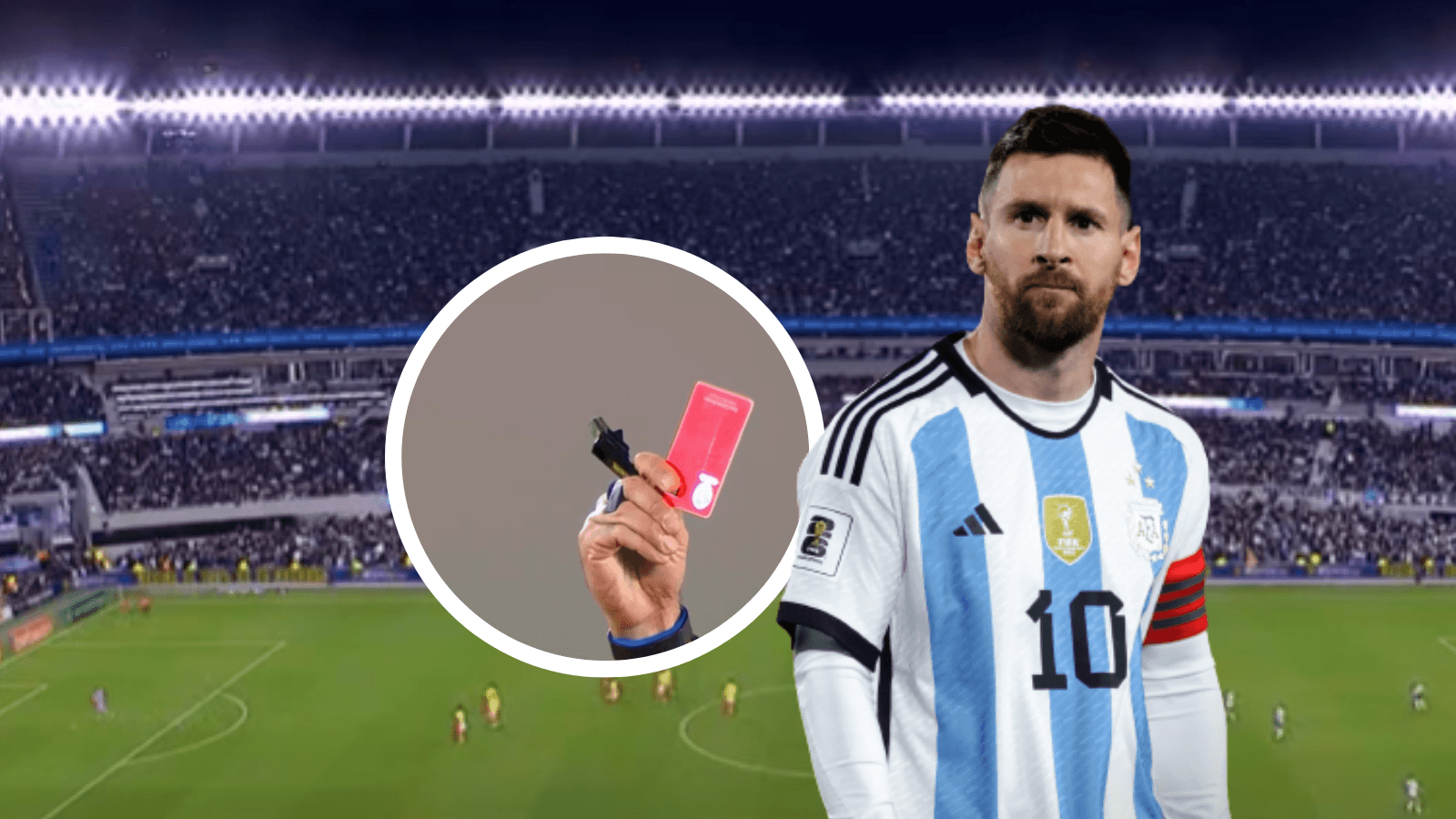 El gesto de Messi dejó mudo al árbitro y en Argentina lo celebran con euforia. Foto: Captura del Gol Caracol y FIFA