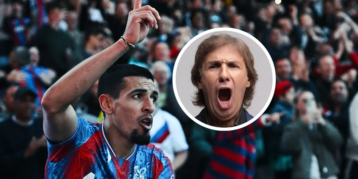 El gol de Daniel Muñoz que ya es viral en las redes sociales gracias al Bambino Pons Foto: X y Crystal Palace