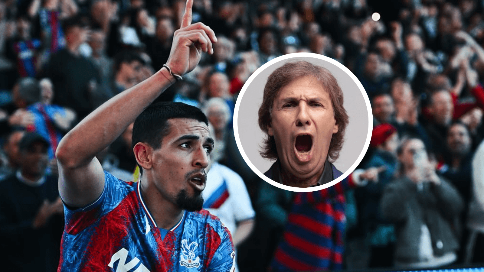 El gol de Daniel Muñoz que ya es viral en las redes sociales gracias al Bambino Pons Foto: X y Crystal Palace