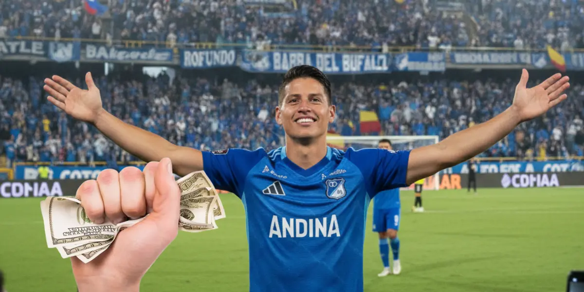 El grave problema que tendría James Rodíguez si ficha por Millomarios Foto: Creado con Gemini y Pexels