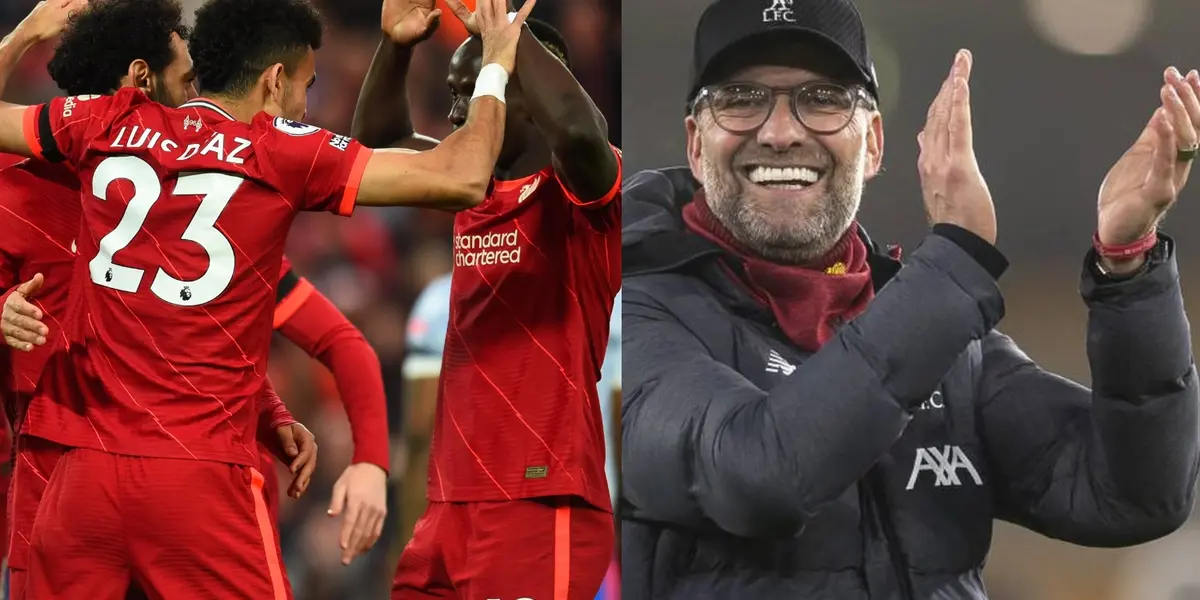 El guajiro dejó la cancha al minuto 70, tras anotar un gol y asistir a Mané en el 3-0 parcial frente a Manchester United.