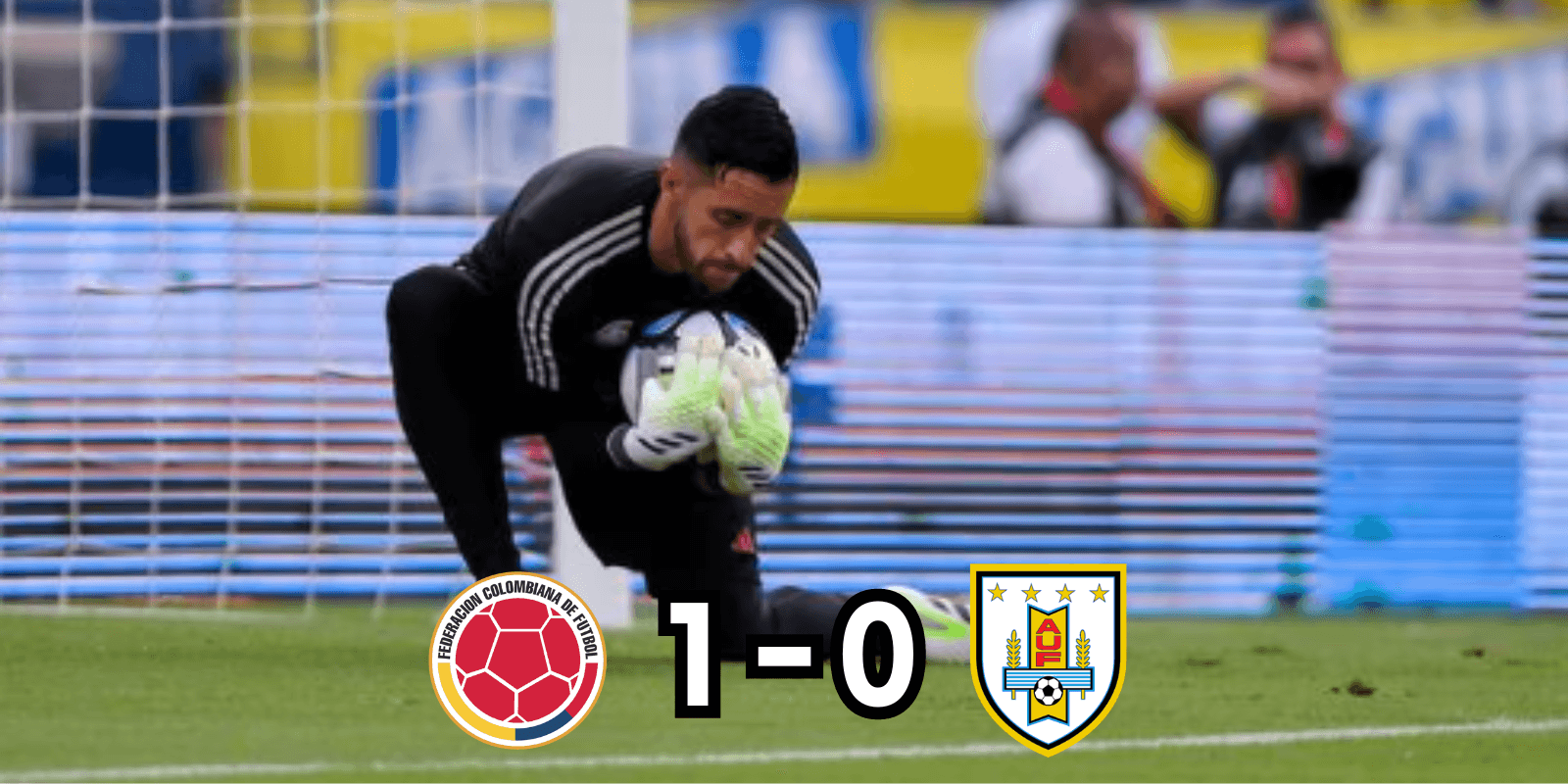 El guardameta Camilo Vargas, fue fundamental para el resultado parcial contra la Selección de Uruguay.
