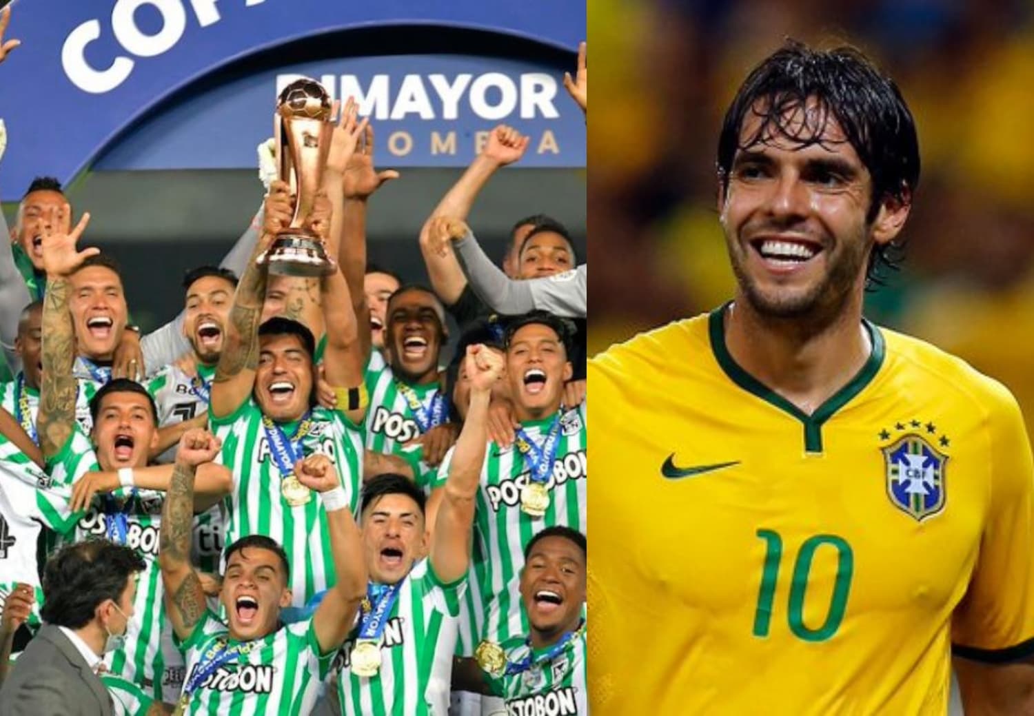 El histórico jugador brasileño recibió una prenda del equipo colombiano en su visita al país y así lo compartió en las redes sociales.