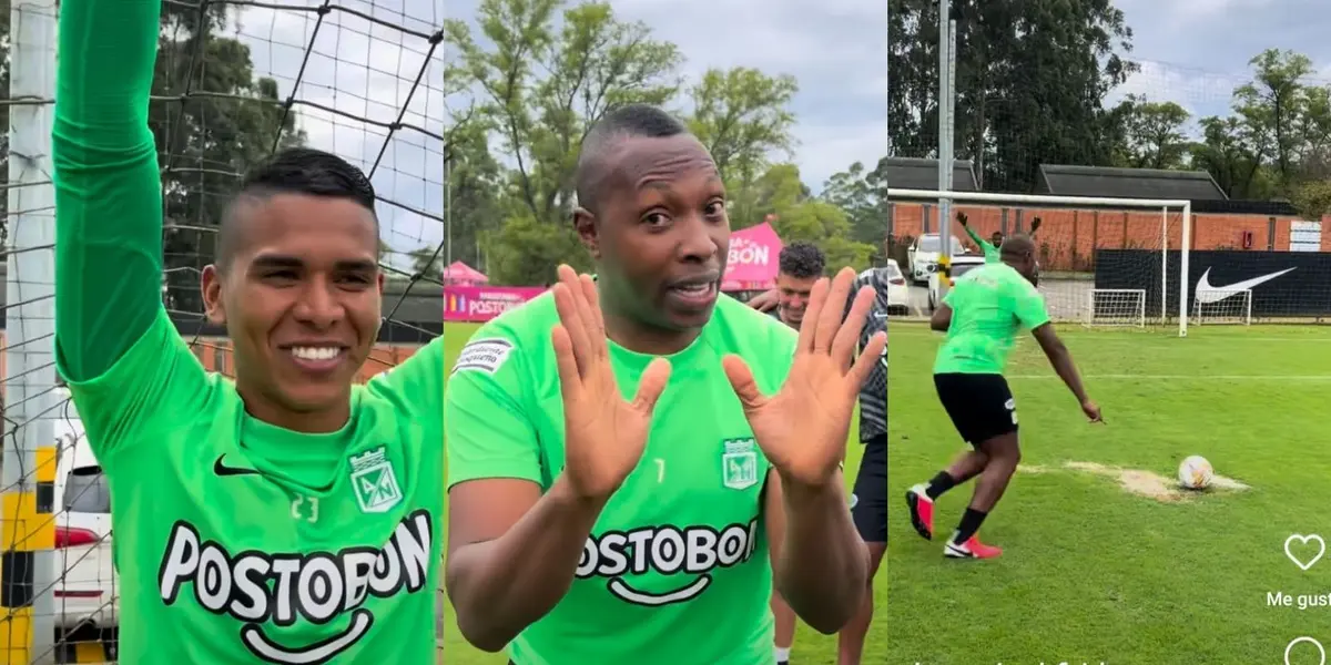 El influencer Polibamba tuvo su tanda de penales con Kevin Mir y Harlen Castillo en Atlético Nacional.
