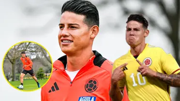 El jugado se unió a la concentración de la selección Colombia (Fotos: Redes de James Rodríguez y revista Vea)