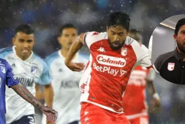 El jugador anotó en la goleada 4-2 de Santa Fe ante Millonarios en el Campin 