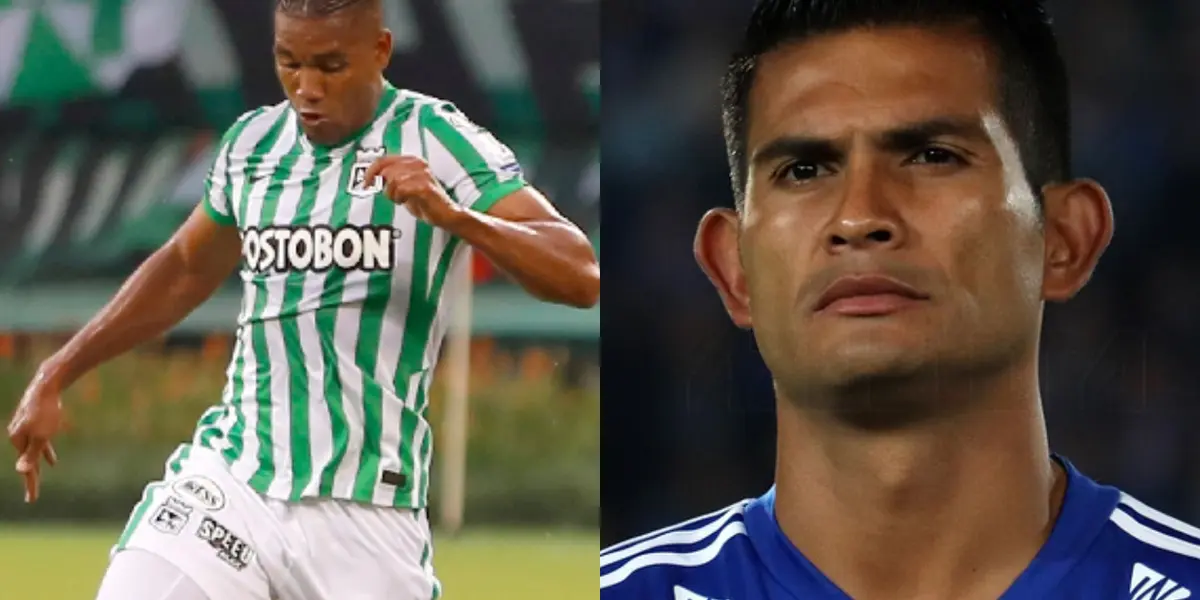 El jugador de Atlético Nacional fue humillado por un delantero de Millonarios en el Atanasio Girardot.