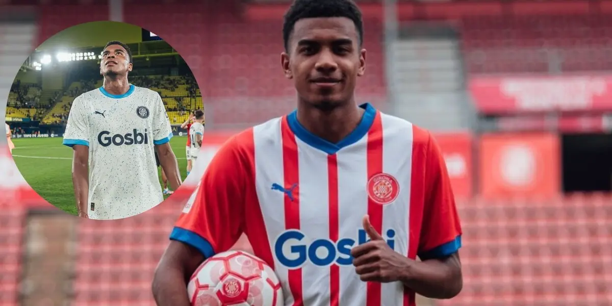 El jugador colombiano debutó con la camiseta de Girona de España en la liga de España 