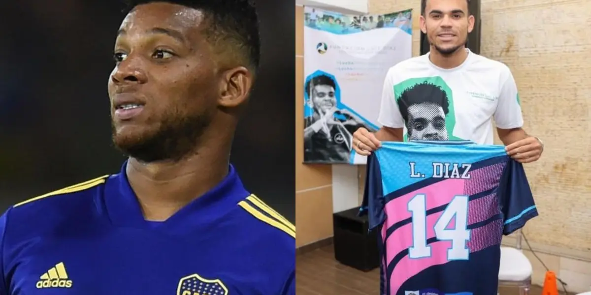 El jugador colombiano es un referente en Boca Juniors y tuvo un gesto al estilo Luis Díaz en nuestro país