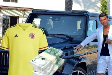 El jugador colombiano es uno de los más caros en el extranjero y se da lujos como Cristiano Ronaldo.