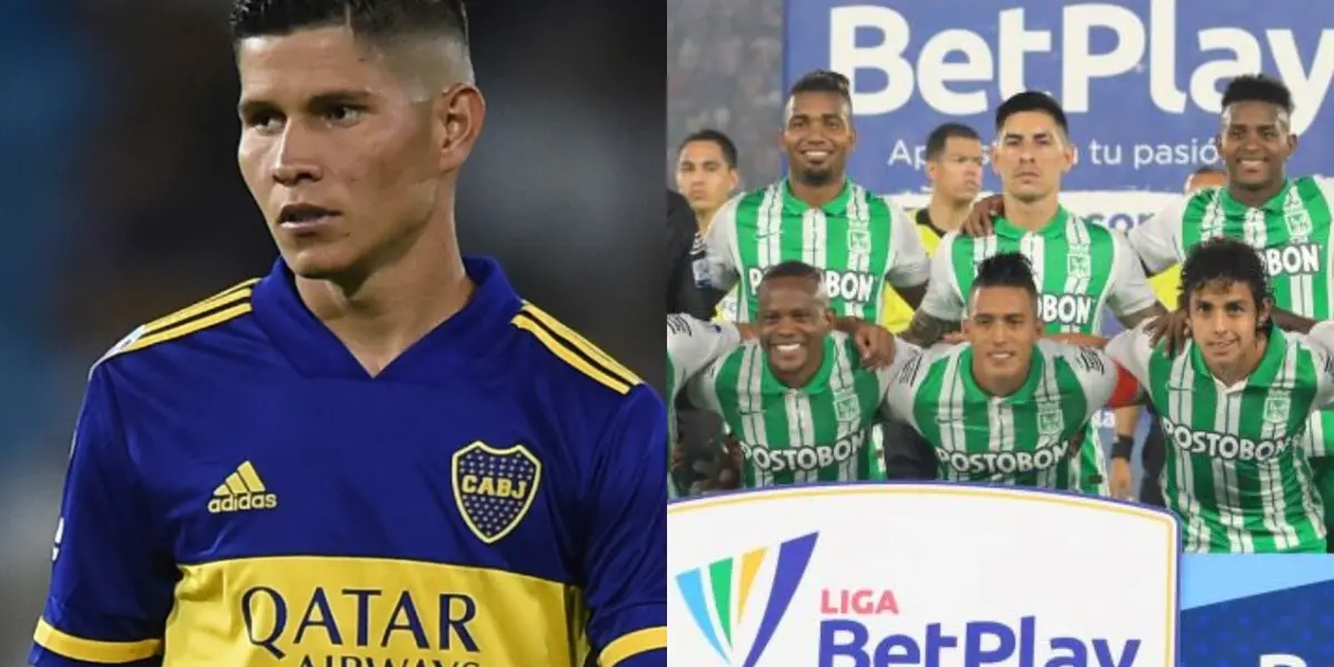 El jugador colombiano que milita en Boca Juniors estaría buscando su salida del club y lo vinculan con Atlético Nacional.