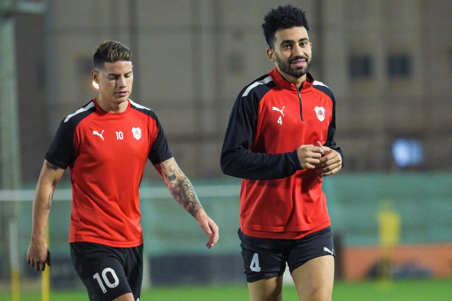 El jugador colombiano regresó a los entrenamientos con Al Rayyan y generó todo tipo de comentarios.