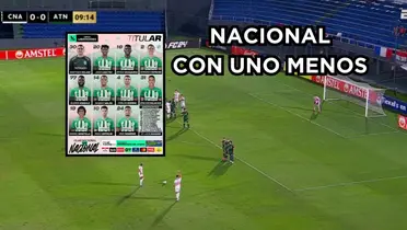 El jugador con mucha inseguridad Asunción. Foto captura de pantalla de ESPN, titular de Nacional de Twitter @nacionaloficial.