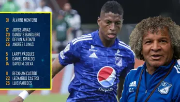El jugador de Millonarios que podría perder el puesto si vuelve Emerson Rivaldo (Foto tomada redes Millos y RCN)