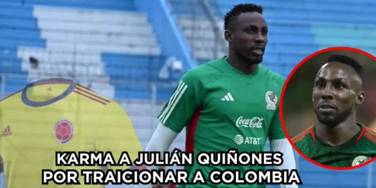 El jugador decidió rechazar a Colombia para vestir la camiseta de la selección de México donde le llegó el karma