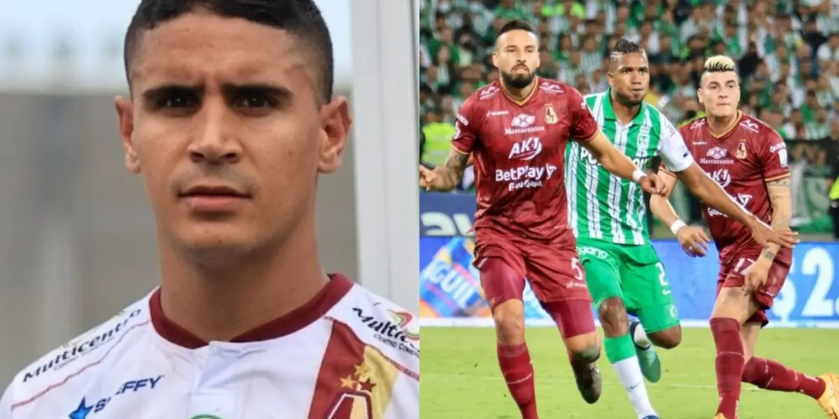 El jugador del cuadro pijao cometió un grave error en el partido ante Atlético Nacional
