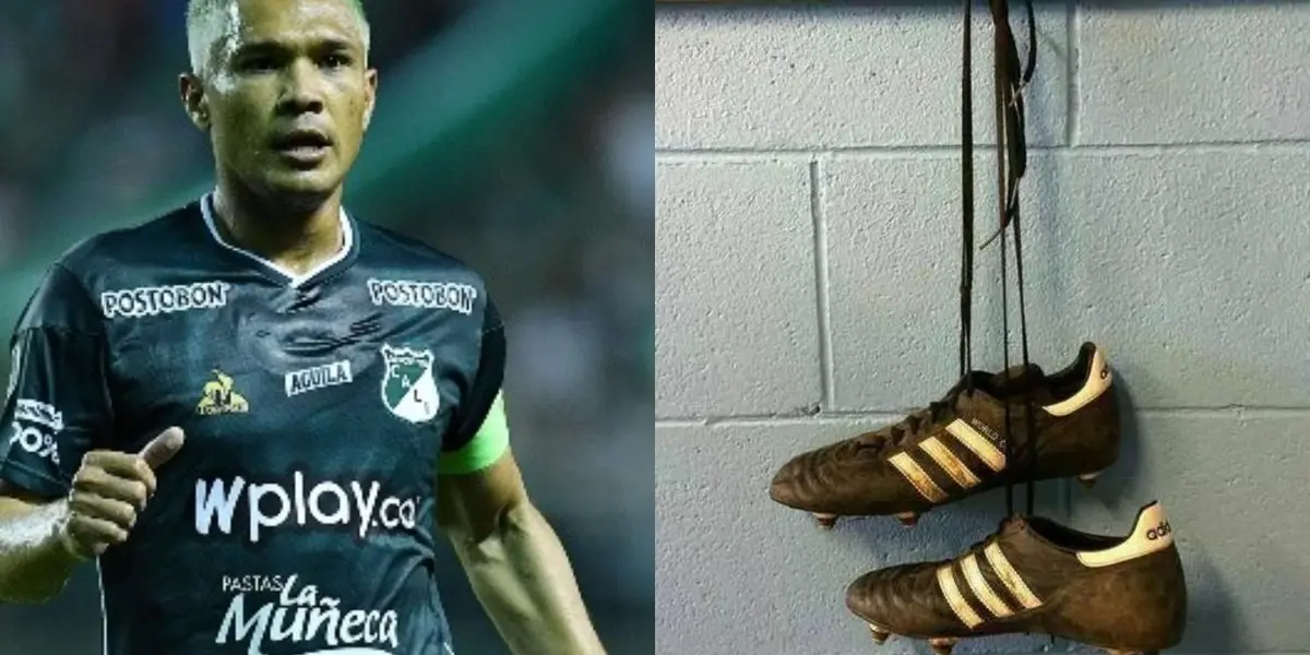 El jugador del Deportivo Cali escribió un mensaje a través de sus redes sociales donde manifestó que llegó el momento y que le pasaba el balón a su hijo.