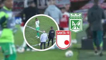 El jugador encendió las alarmas en El Campín y todos los ojos se pusieron sobre Andrés Román. Foto: Escudoteca y Captura de Win Sports