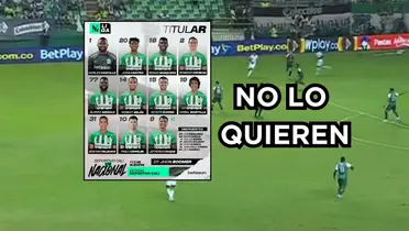 El jugador fue chiflado en Cali. Foto captura de pantalla de Win Sports y Twitter de @nacionaloficial.