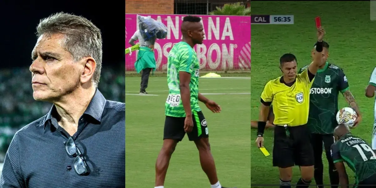 El jugador fue expulsado en el partido ante el Deportivo Cali que se jugó en el estadio Atanasio Girardot