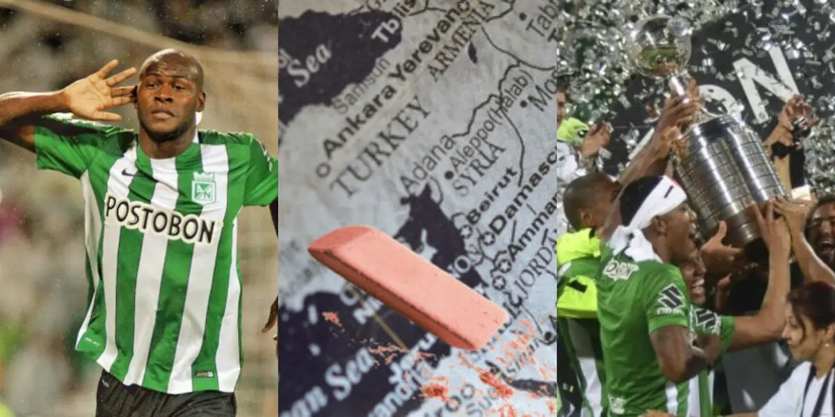El jugador fue un crack con la camiseta de Atlético Nacional con quien ganó la Copa Libertadores