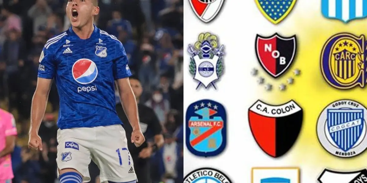 El jugador de Millonarios es uno de las joyas del club y ha generado interés en un grande de Argentina