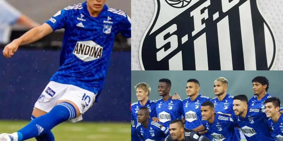 El jugador de Millonarios estaría cerca de ser nuevo jugador de Santos de Brasil