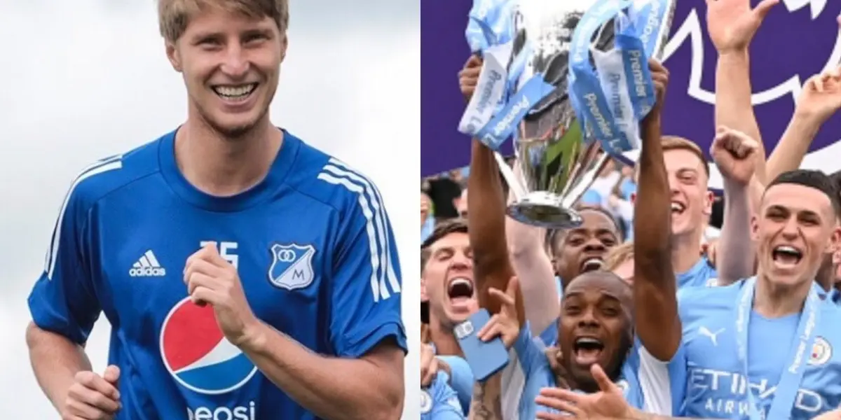 El jugador de Millonarios publicó en sus redes sociales lo que hizo en Colombia con una estrella del Manchester City