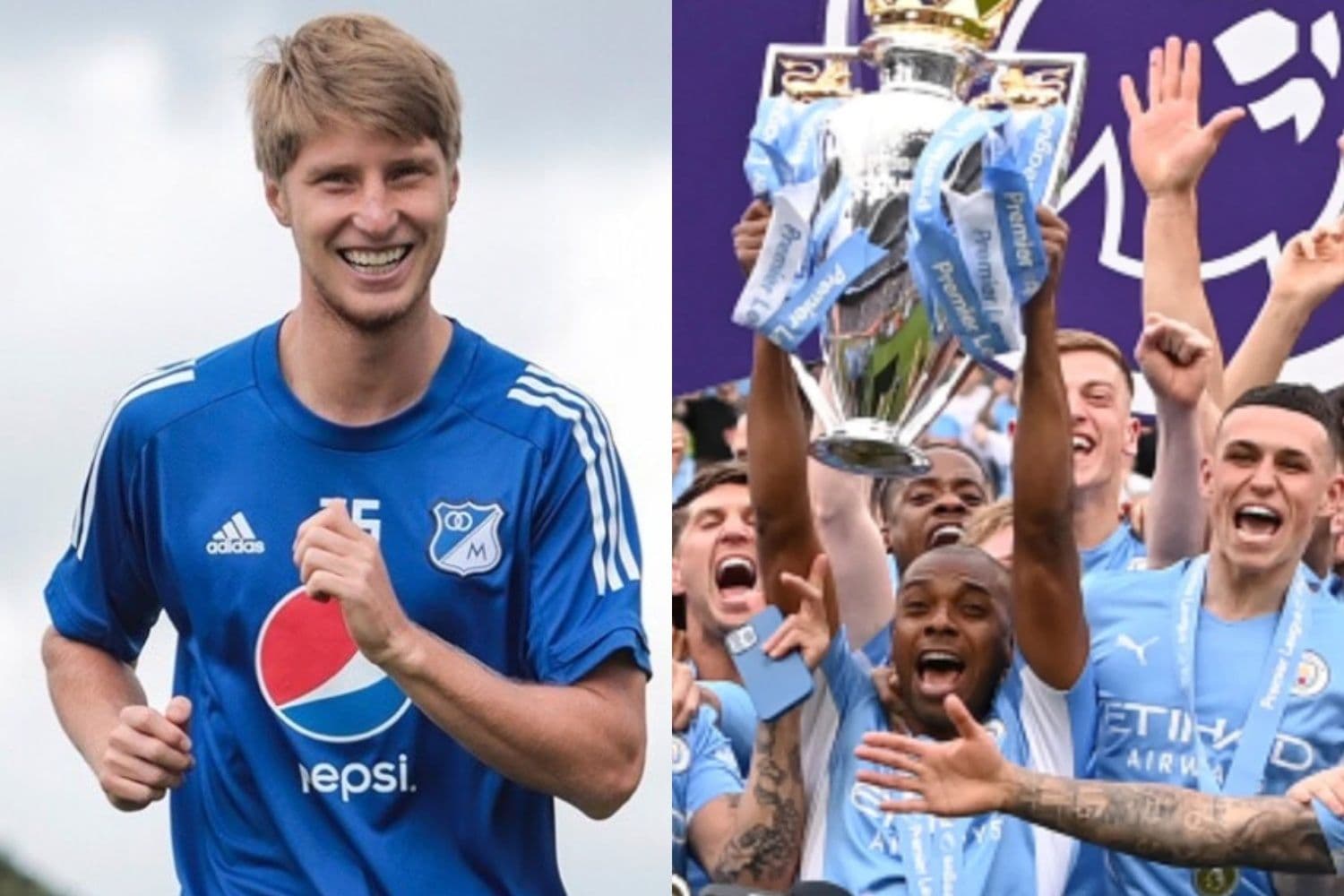 El jugador de Millonarios publicó en sus redes sociales lo que hizo en Colombia con una estrella del Manchester City