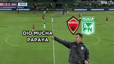 El jugador no completó el partido contra Patriotas. Foto captura de pantalla de Win Sports y Antena 2. 