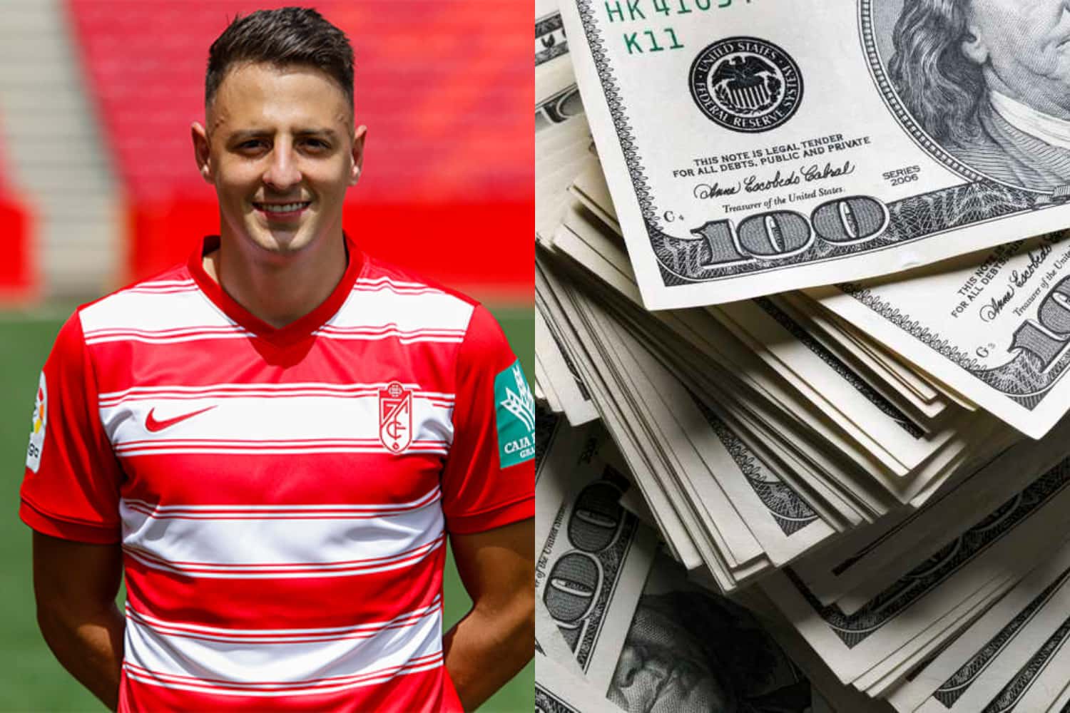 El jugador que milita en el Granada de España viene retomando su nivel y gana millones a través de las redes sociales.