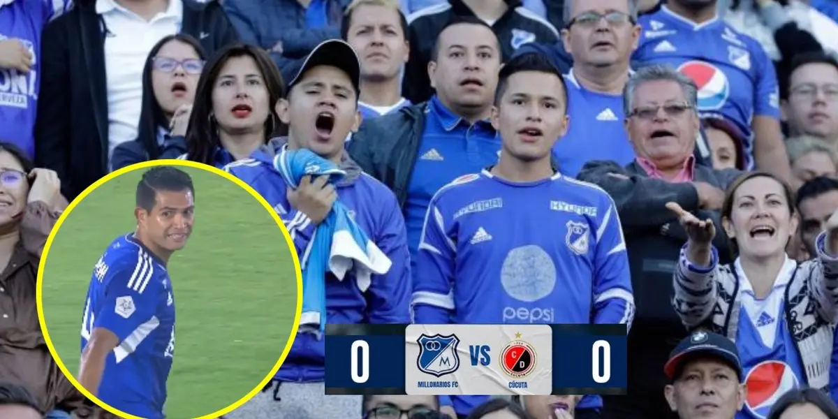 El jugador referente de Millonarios tuvo una gran oportunidad para marcar