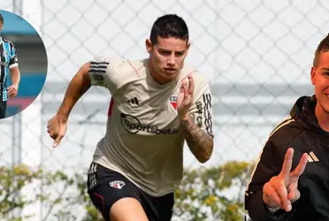 El jugador regresó al club brasileño tras su presentación con la selección Colombia