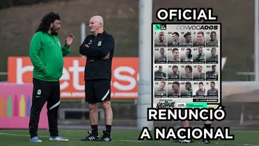 El jugador renunció en Atlético Nacional. Fotos Twitter @nacionaloficial.
